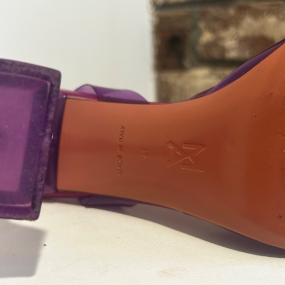 Amina Muaddi Begum Glass Slingback Lilac size 41 - Picture 10 of 11